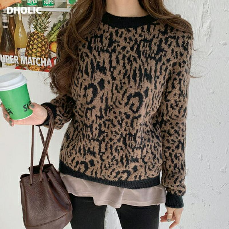 【只今15%OFF】ラウンドゼブラ柄ニット・全3色・b65170 レディース 【tops】【韓国 ファッション トップス ニット ラウンドネック 長袖 柄 パターン ゼブラ シマウマ しまうま アニマル柄 カジュアル 秋 冬】【ハイホリHIHOLLI】