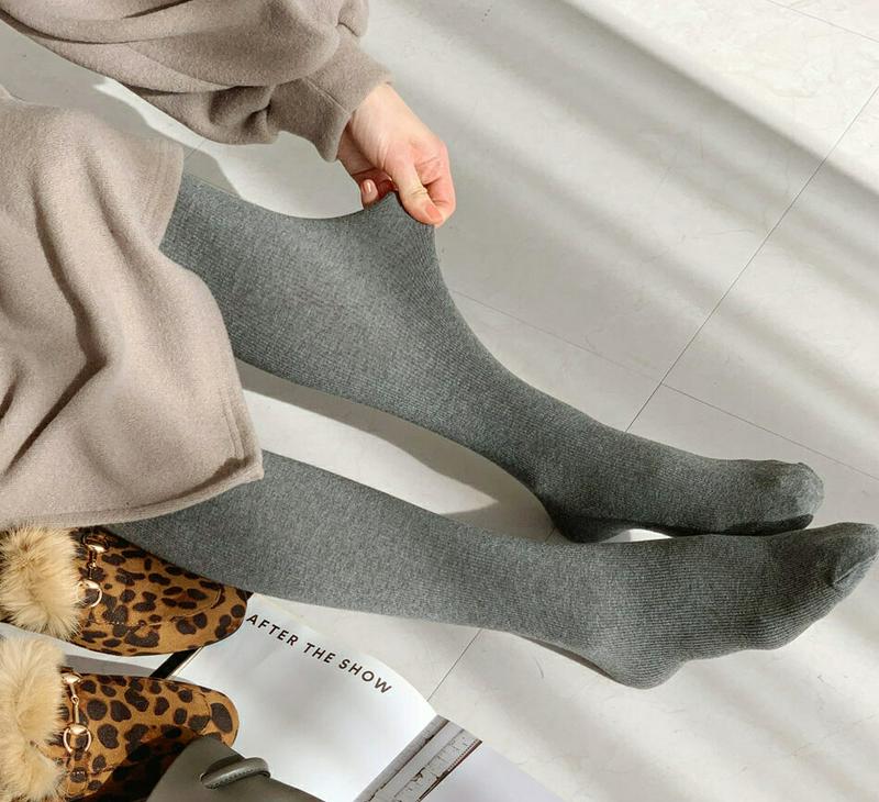 リブポイントタイツ・全6色・d61881 レディース【acc】【韓国 ファッション タイツ カラータイツ レギンス パンツ リブ シンプル カジュアル ベーシック 楽ちん 単色 無地 インナー ラフ 秋 冬】