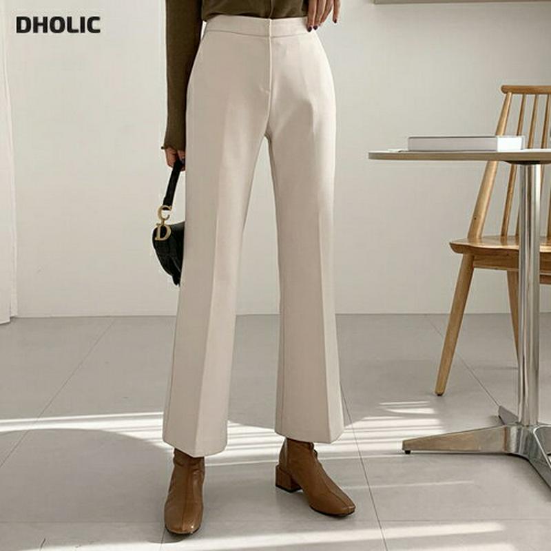 【新作10%OFF】裏起毛ブーツカットスラックス・全3色・t61859 レディース【pt】【韓国 ファッション ボトムス ズボン パンツ ロングパンツ スラックス ブーツカット ブーツカットパンツ 裏起毛 シンプル 単色 無地 オフィスカジュアル 大人 秋 冬】