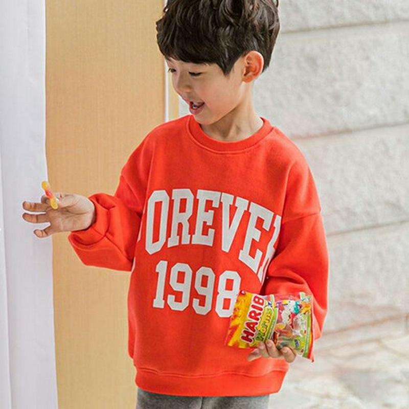 【キッズ30%OFF】裏起毛Foreverスウェット(junior)・u08879 キッズ 【9~17才】【tops】【韓国 ファッション トップス スウェット トレーナー Tシャツ プリント ロゴ ルーズ ゆったり 男の子 女の子 カットソー キッズ 子供 こども 子供服 小学生 ジュニア 秋 冬】【KIDS】