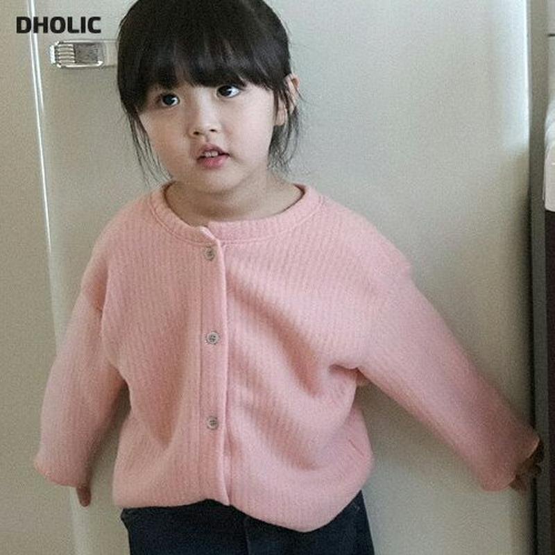 【キッズ20%OFF】リブニットカーディガン(junior)・u08892 キッズ 【9~17才】【cd】【韓国 ファッション カーディガン アウター 羽織り ラウンドネック ボタン 長袖 ニット 無地 女の子　男の子 ユニセックス キッズ 子供 こども 子供服 小学生 ジュニア 秋 冬】【KIDS】