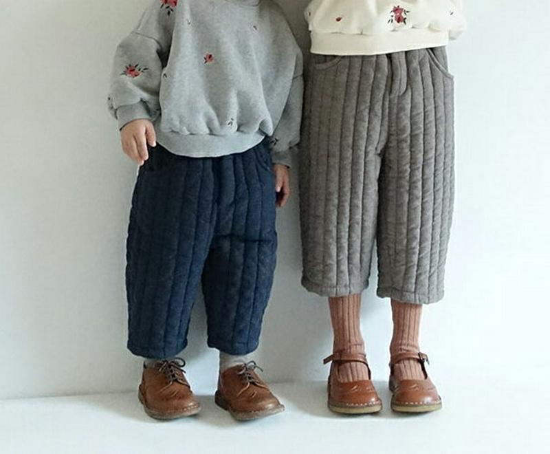 【キッズ30%OFF】中綿パンツ・u09438 キッズ【3~8才】【pt】【パンツ ズボン ロングパンツ 長ズボン 中綿 中綿パンツ 裏起毛 カジュアル ラフ 女の子 男の子 クロップド丈 韓国 韓国子供服 子供 こども 子供服 こども服】【KIDS】