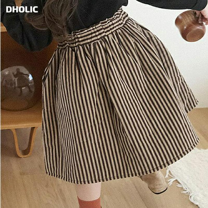 【キッズ20%OFF】裏起毛ストライプフレアスカート(kids)・u09074 キッズ【3~8才】【sk】【スカート ロング ロングスカート フレア フレアスカート ストライプ柄 裏起毛 カジュアル ラフ 女の子 冬 韓国 韓国子供服 子供 こども 子供服 こども服】【KIDS】