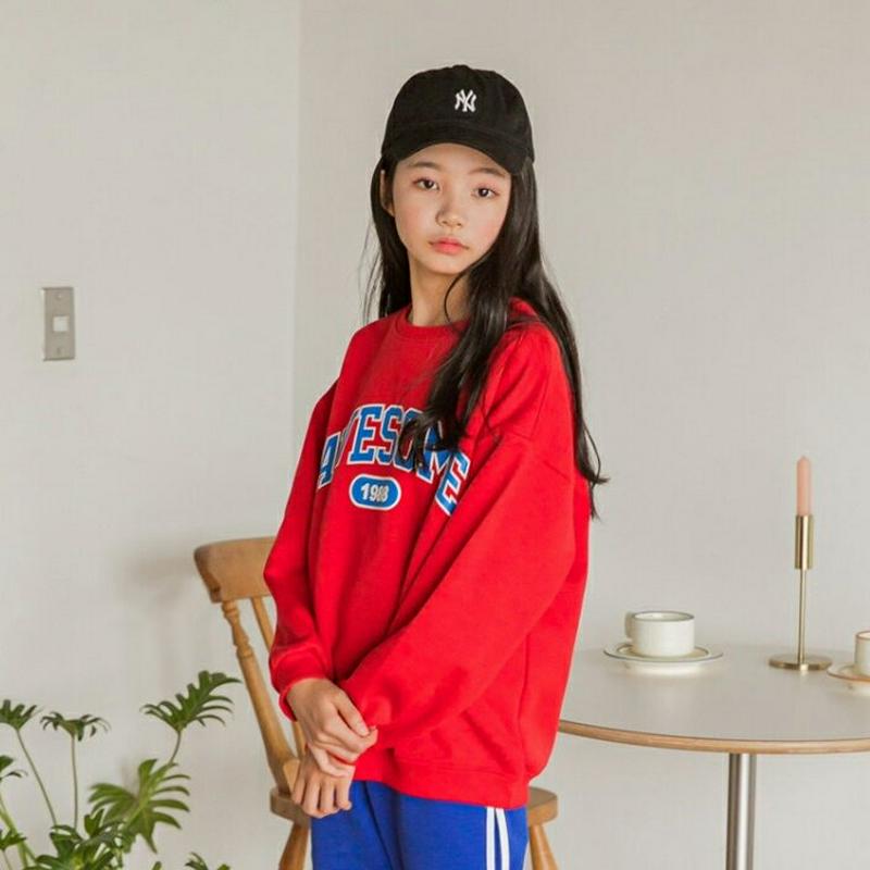 【キッズ30%OFF】裏起毛Awesomeスウェット(kids)・u08886 キッズ【3~8才】【tops】【トップス スウェット トレーナー 長袖 ロゴ ロゴトップス 裏起毛 カジュアル ラフ 女の子 男の子 冬 韓国 韓国子供服 子供 こども 子供服 こども服】【KIDS】