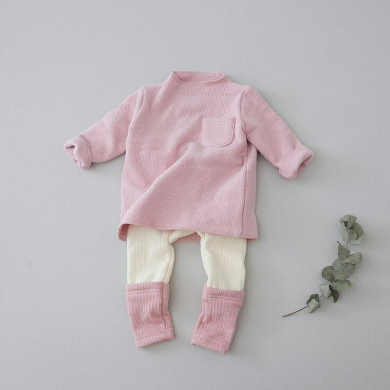 ファー裏地配色レギンス・u08734 キッズ【3~8才】【pt】【レギンス パンツ ズボン ロングパンツ 長ズボン 配色 ファーライニング カジュアル ラフ ウエストゴム 女の子 男の子 冬 韓国 韓国子供服 子供 こども 子供服 こども服】【KIDS】