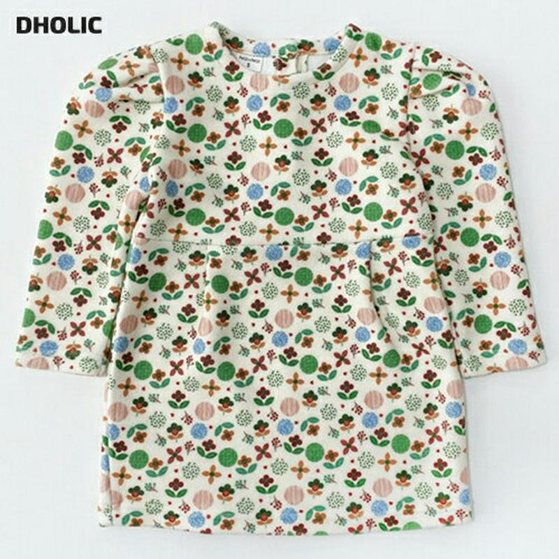 【キッズ30%OFF】起毛フラワーワンピース・u08978 キッズ【3~8才】【ops】【ワンピース ミディ丈 ミディワンピース 長袖 花柄 フラワー 起毛 可愛い かわいい レトロ 女の子 秋 冬 韓国 韓国子供服 子供 こども 子供服 こども服】【KIDS】