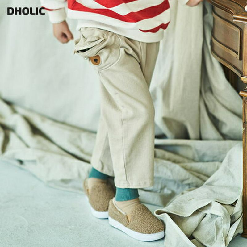 【キッズ20%OFF】裏起毛くまポケットパンツ(junior)・u08817 キッズ【9~17才】【pt】【パンツ ズボン ロングパンツ 長ズボン クマ くま 裏起毛 カジュアル かわいい 女の子 男の子 冬 韓国 韓国子供服 子供 こども 子供服 こども服】【KIDS】