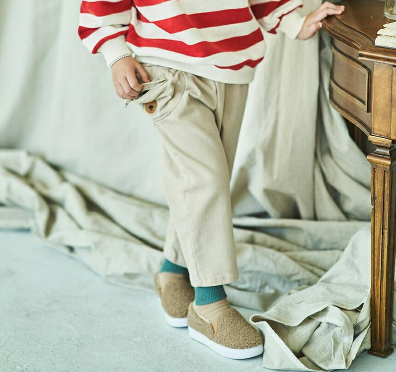 【キッズ20%OFF】裏起毛くまポケットパンツ(junior)・u08817 キッズ【9~17才】【pt】【パンツ ズボン ロングパンツ 長ズボン クマ くま 裏起毛 カジュアル かわいい 女の子 男の子 冬 韓国 韓国子供服 子供 こども 子供服 こども服】【KIDS】