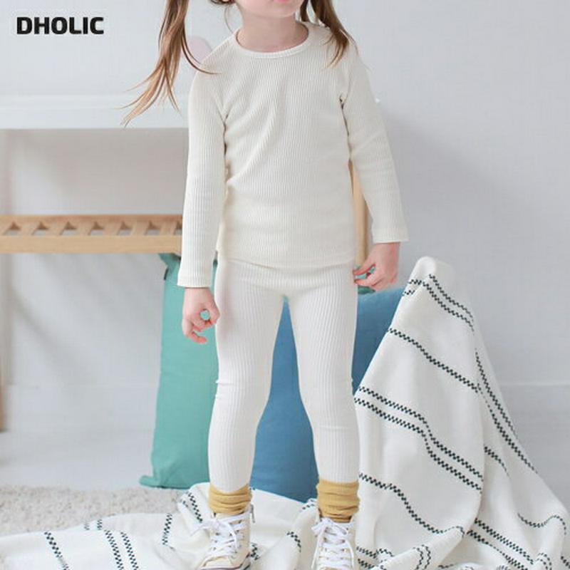 リブルームウェア上下SET・p008724 キッズ【3~8才】【uw】【パジャマ ルームウェア 部屋着 上下 セット set トップス 長袖 パンツ ズボン リブ カジュアル 女の子 男の子 韓国 韓国子供服 子供 こども 子供服 こども服】【KIDS】