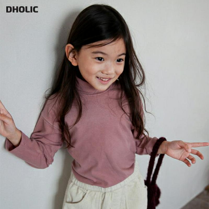 【キッズ20%OFF】ハイネック長袖Tシャツ・u08988 キッズ【3~8才】【tops】【トップス Tシャツ 長袖 ロンT 無地T ハイネック 単色 無地 シンプル ベーシック カジュアル 女の子 男の子 秋 冬 韓国 韓国子供服 子供 こども 子供服 こども服】【KIDS】