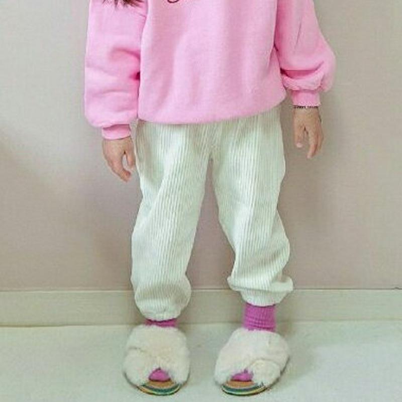 【キッズ20%OFF】ベロアジョガーパンツ・u08971 キッズ【3~8才】【pt】【ジョガーパンツ パンツ ズボン ロングパンツ 長ズボン ジョガー 単色 無地 シンプル カジュアル ベロア ベロアパンツ 女の子 男の子 秋 冬 韓国 韓国子供服 子供 こども 子供服 こども服】【KIDS】