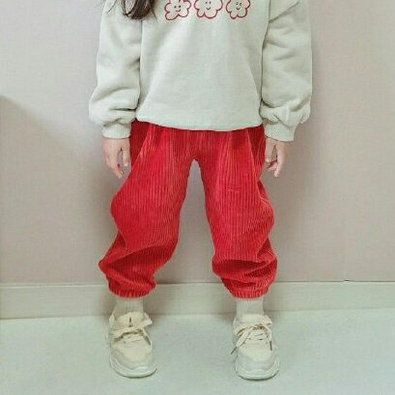 【キッズ20%OFF】ベロアジョガーパンツ・u08971 キッズ【3~8才】【pt】【ジョガーパンツ パンツ ズボン ロングパンツ 長ズボン ジョガー 単色 無地 シンプル カジュアル ベロア ベロアパンツ 女の子 男の子 秋 冬 韓国 韓国子供服 子供 こども 子供服 こども服】【KIDS】