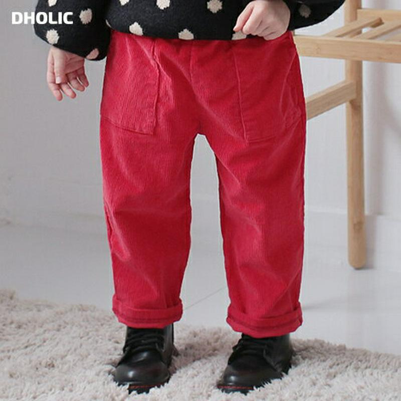 フロントポケットコーデュロイパンツ・p008720 キッズ【3~8才】【pt】【パンツ ズボン ロングパンツ 長ズボン コーデュロイ 単色 無地 シンプル カジュアル ラフ 女の子 男の子 秋 冬 韓国 韓国子供服 子供 こども 子供服 こども服】【KIDS】