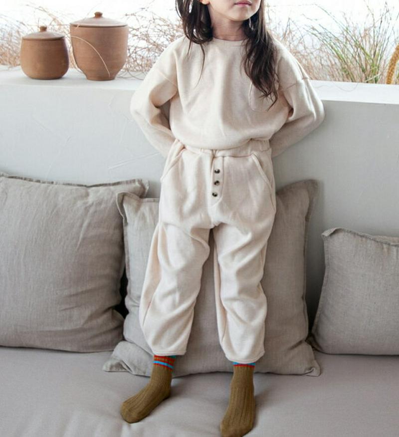 【キッズ20%OFF】リブスウェット上下SET・u08992 キッズ【3~8才】【set】【セットアップ setup 上下 トップス 長袖 スウェット トレーナー リブ パンツ ズボン 単色 無地 シンプル カジュアル 女の子 男の子 秋 冬 韓国 韓国子供服 子供 こども 子供服 こども服】【KIDS】