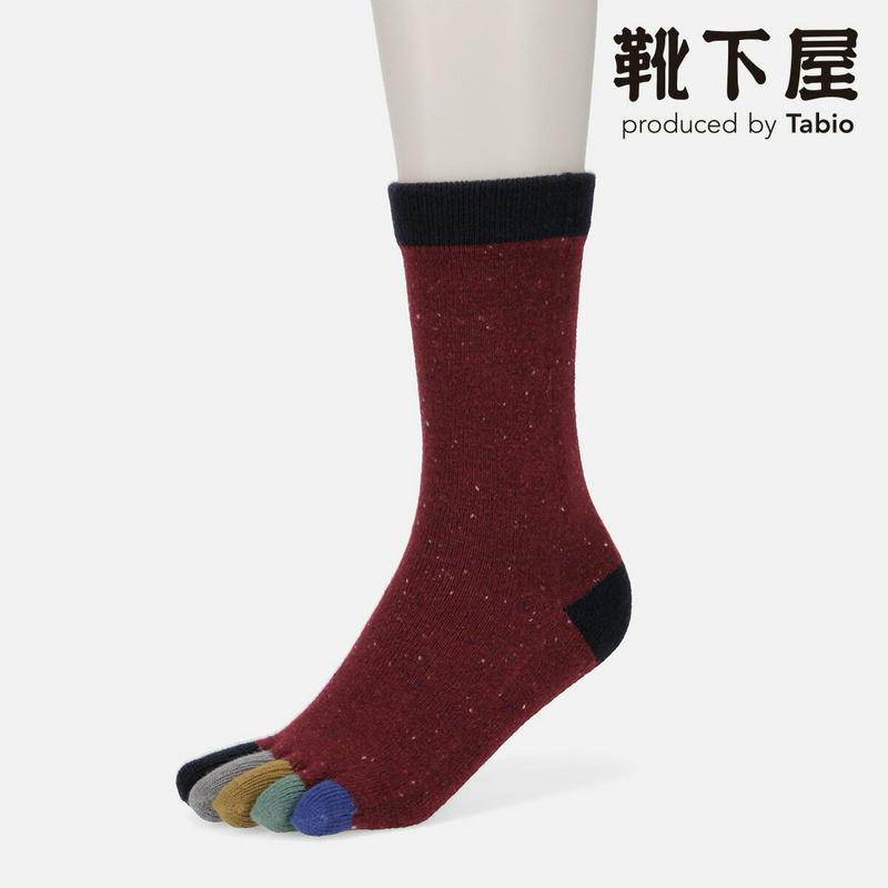 【あす楽】【Tabio】 ウールカラフル五本指ソックス / 靴下屋 靴下 タビオ くつ下 クルー 5本指 5本指靴下 五本指靴下 5本指ソックス 五本指ソックス レディース 日本製