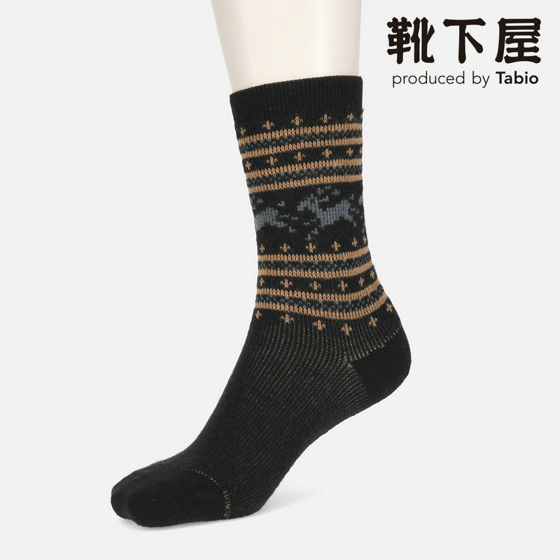 【全品送料無料★〜12/26 23:59迄】【あす楽】【Tabio】 ジャカードトナカイ柄ソックス / 靴下屋 靴下 タビオ くつ下 クルー レディース 日本製 2012ka