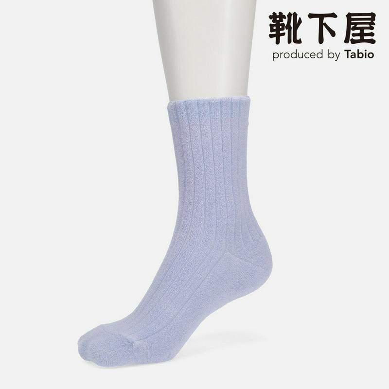 【全品送料無料★〜11/24 9:59迄】【あす楽】【Tabio】 ソフト裏だしパイルリブ風ソックス / 靴下屋 靴下 タビオ くつ下 クルー レディース 日本製