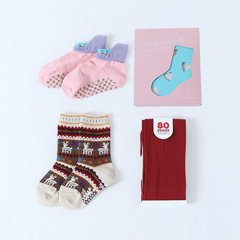 【あす楽】【靴下屋】 ◆贈り物におすすめ◆キッズGiftBook女の子13cm〜15cm(ギフトBOX付) / 靴下 Tabio キッズソックス ベビーソックス 出産祝い ギフト 子供 キッズ ベビー 靴下 くつ下 日本製