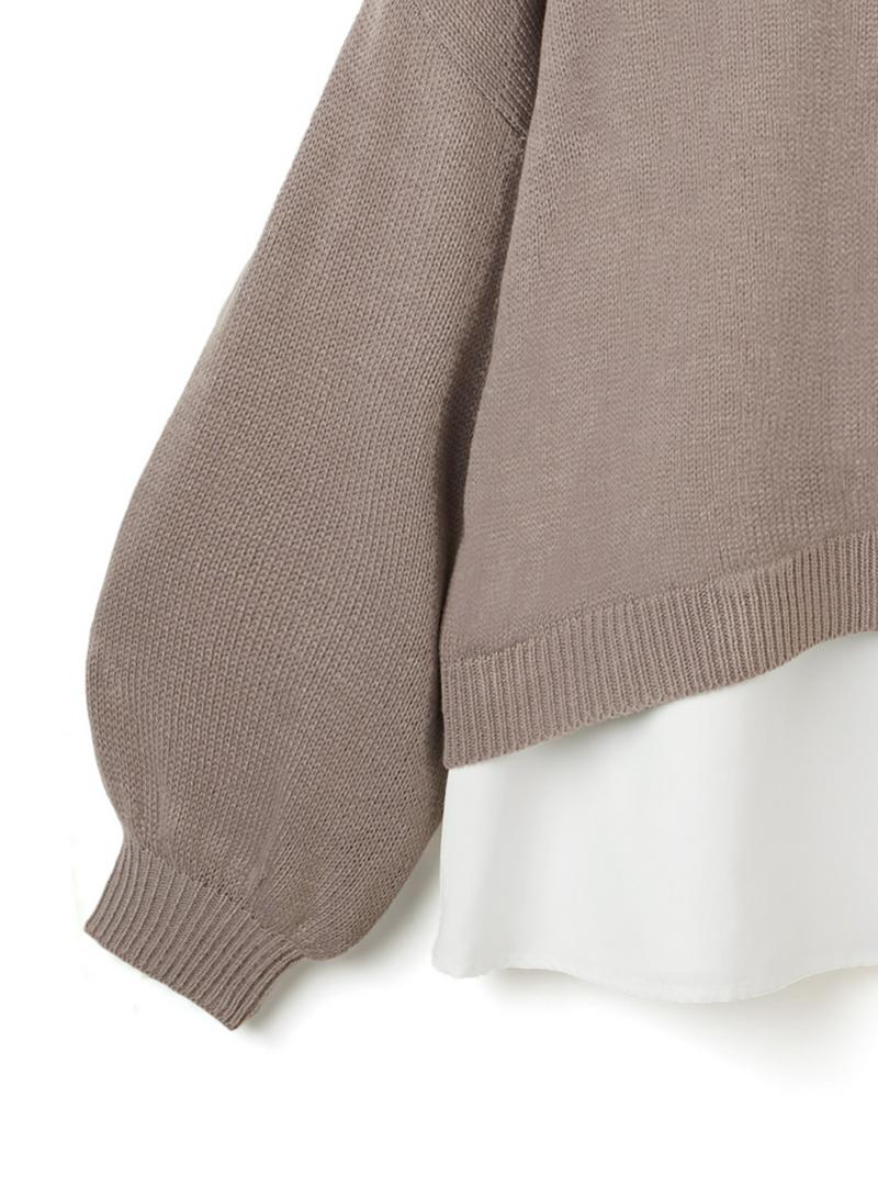 ニットXロングシャツアンサンブル