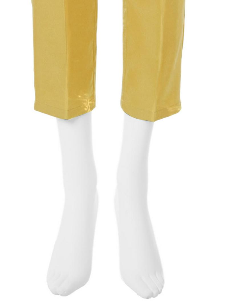 サテンセンタープレステーパードパンツ