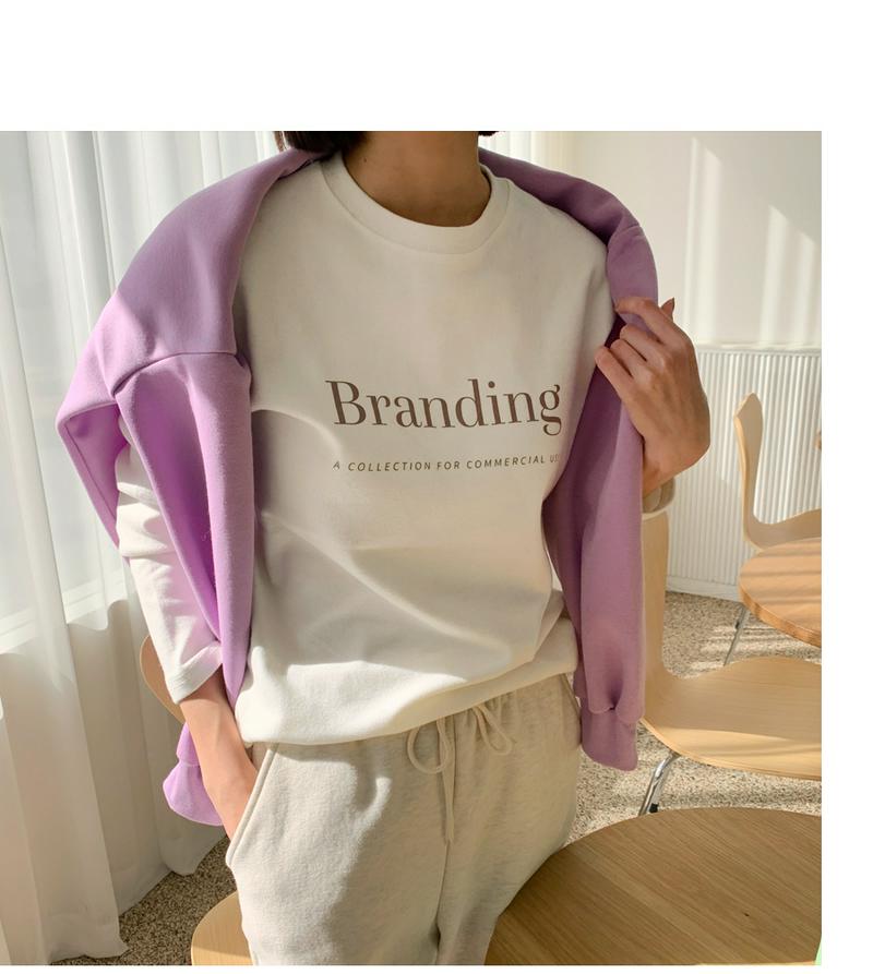 レタードピーチ起毛Tシャツ