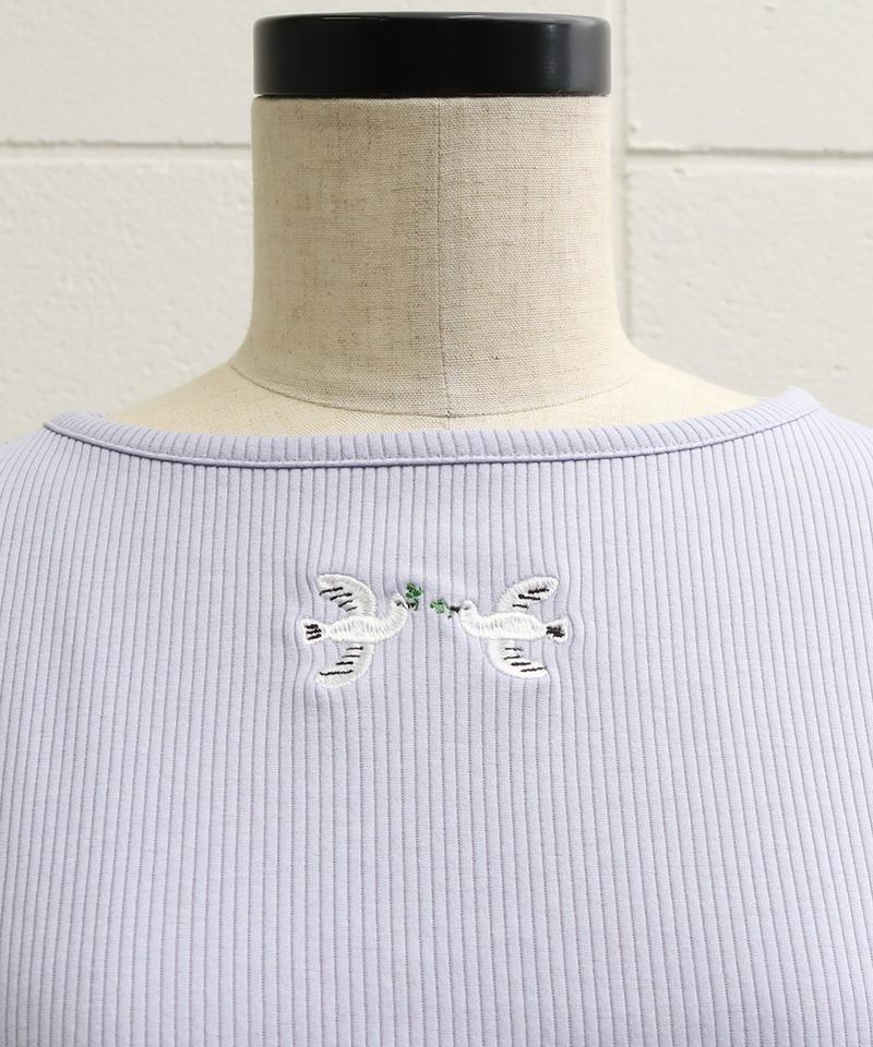●eiπe　バスクテレコ ハト刺繍 メローTee（eiπe）