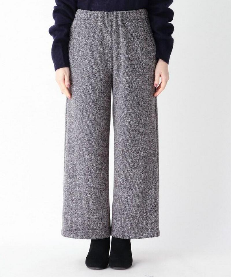 ツイード風ワイドフレアパンツ