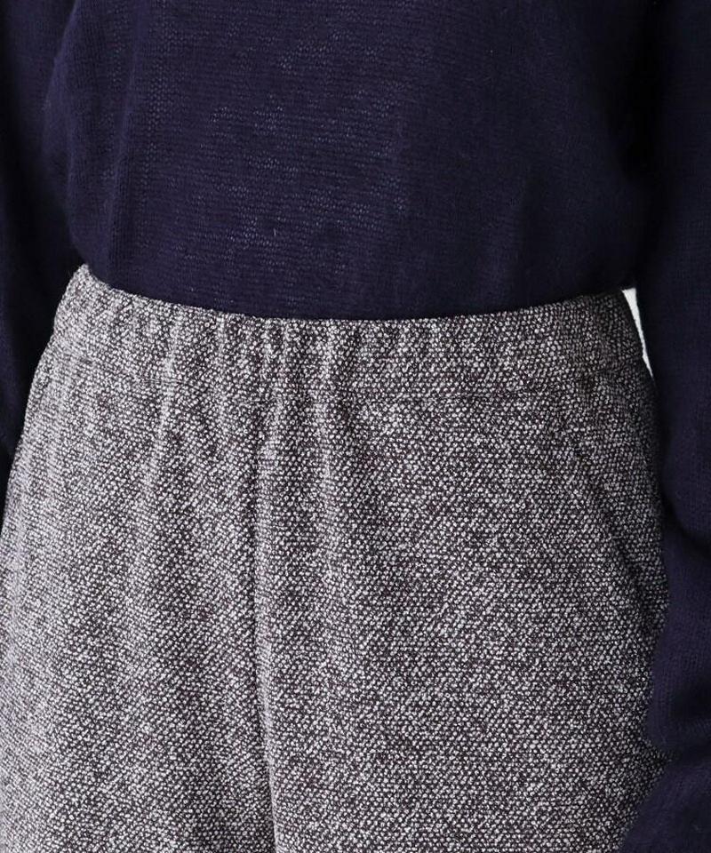 ツイード風ワイドフレアパンツ