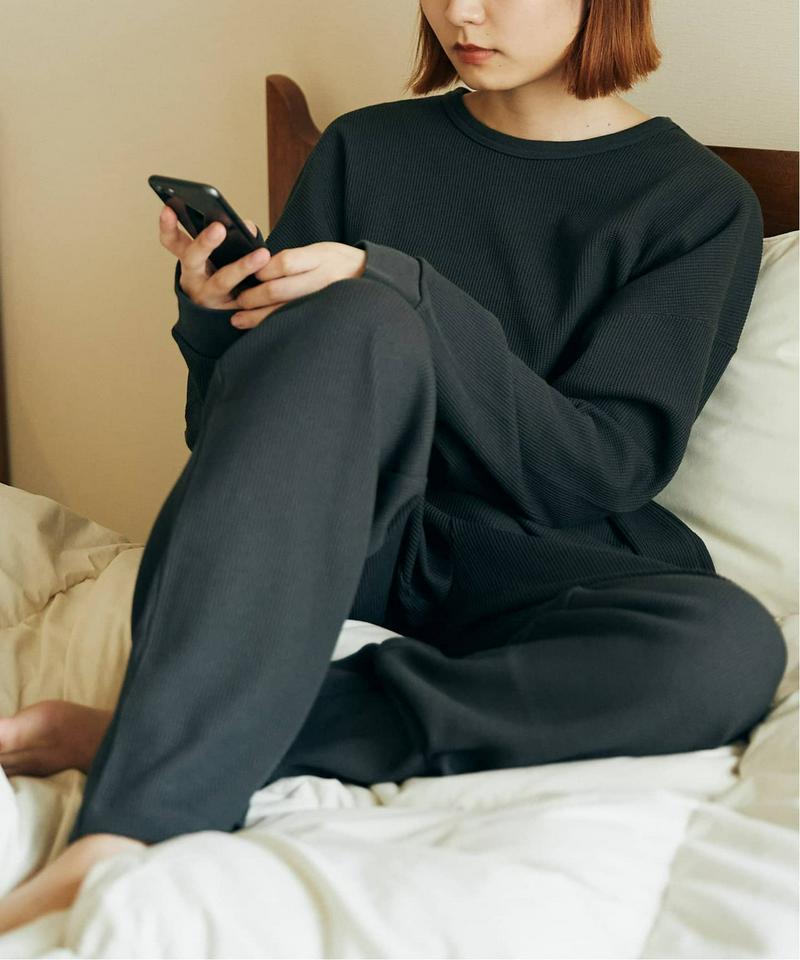 【ロンT+パンツ+巾着袋3点セット】T/Cワッフル ホームウェア セットアップ（JOURNAL STANDARD）
