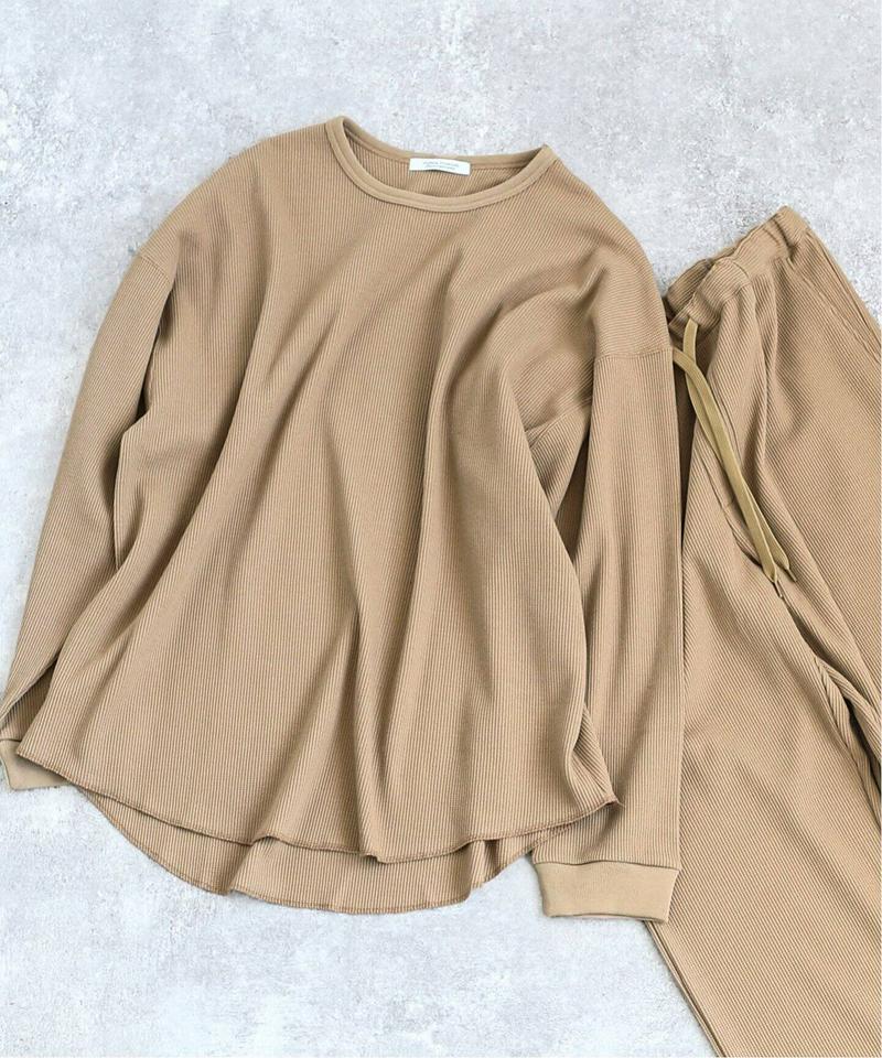 【ロンT+パンツ+巾着袋3点セット】T/Cワッフル ホームウェア セットアップ（JOURNAL STANDARD）