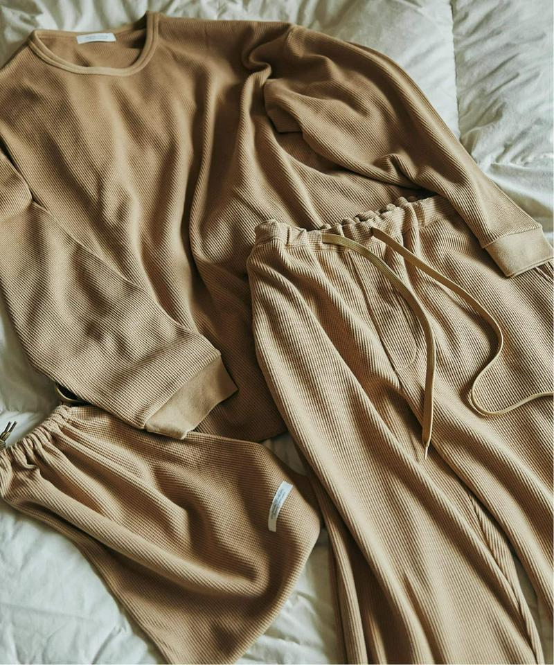 【ロンT+パンツ+巾着袋3点セット】T/Cワッフル ホームウェア セットアップ（JOURNAL STANDARD）