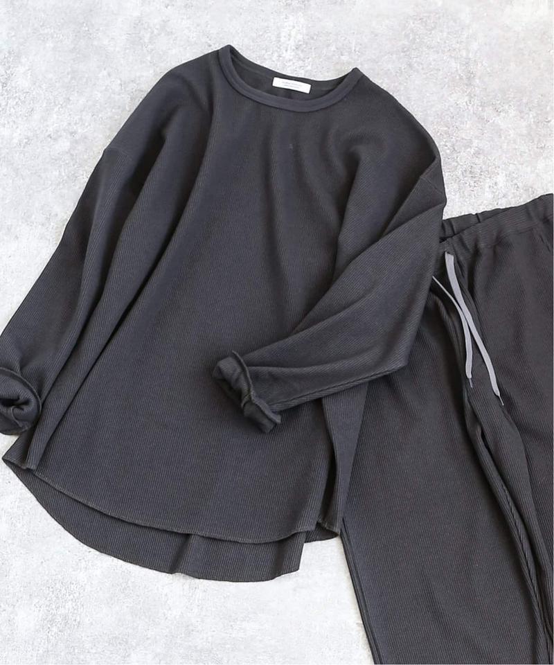 【ロンT+パンツ+巾着袋3点セット】T/Cワッフル ホームウェア セットアップ（JOURNAL STANDARD）