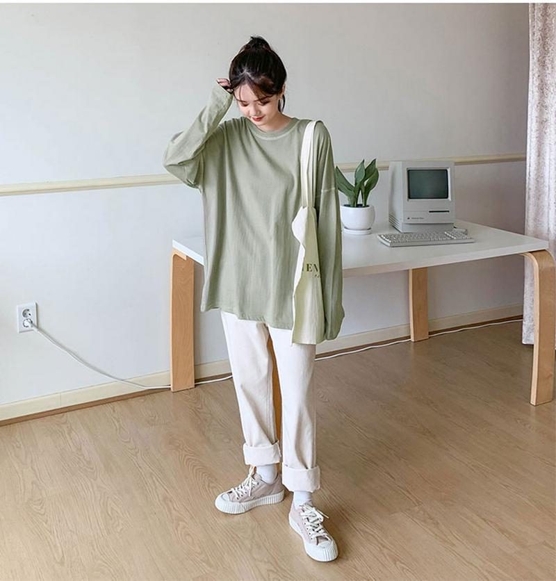 SONYUNARA(ソニョナラ)ゆるっと長袖Tシャツ韓国 韓国ファッション Tシャツ 長袖 デイリー 着回し カジュアル オーバーサイズ レディース ファッション【8/20up_wo】【あす楽】★