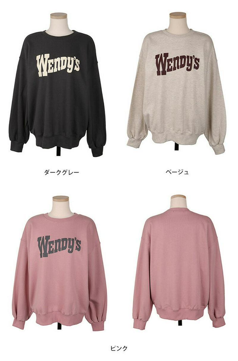 UPTOWNHOLIC(アップタウンホリック)ロゴスウェット【11/2up_go】韓国 韓国ファッション　スウェット　トップス　カットソー　ロゴTレディース ファッション【5】※メール便不可