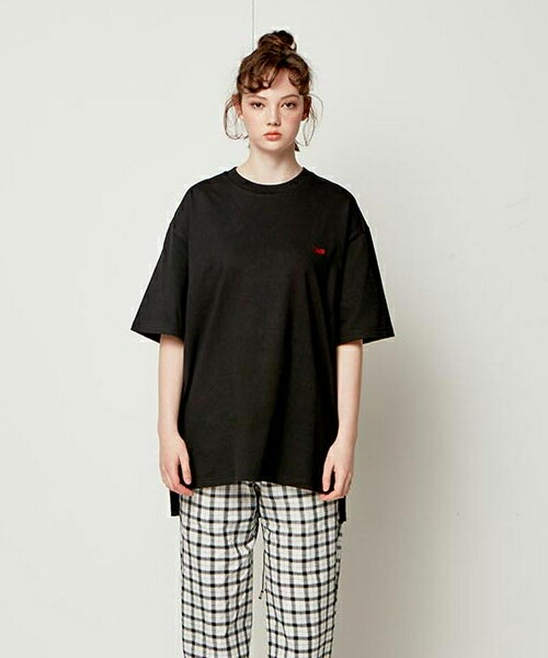 SWBD(ソーイングバウンダリーズ) バックストリングTシャツ 韓国 韓国ファッション 無地T 半袖 Tシャツ オーバーフィット カットソー ユニセックス トップス ルーズフィット カジュアル ファッション 【あす楽】※メール便不可 ★