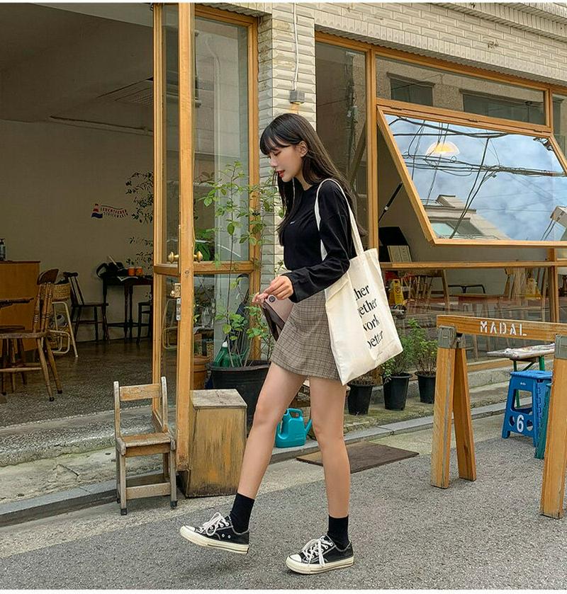 SONYUNARA(ソニョナラ)マーガレット長袖Tシャツ【10/5up_ka】韓国 韓国ファッション Tシャツ 長袖 無地 シンプル レタリング デイリー 着回し レディース ファッション【5】