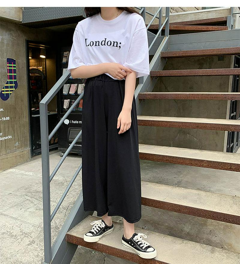SONYUNARA(ソニョナラ)ロンドンレタリングTシャツ【7/1up_wo】 韓国 韓国ファッション おしゃれ カジュアル デイリー Tシャツ 半袖 レディース 【あす楽】