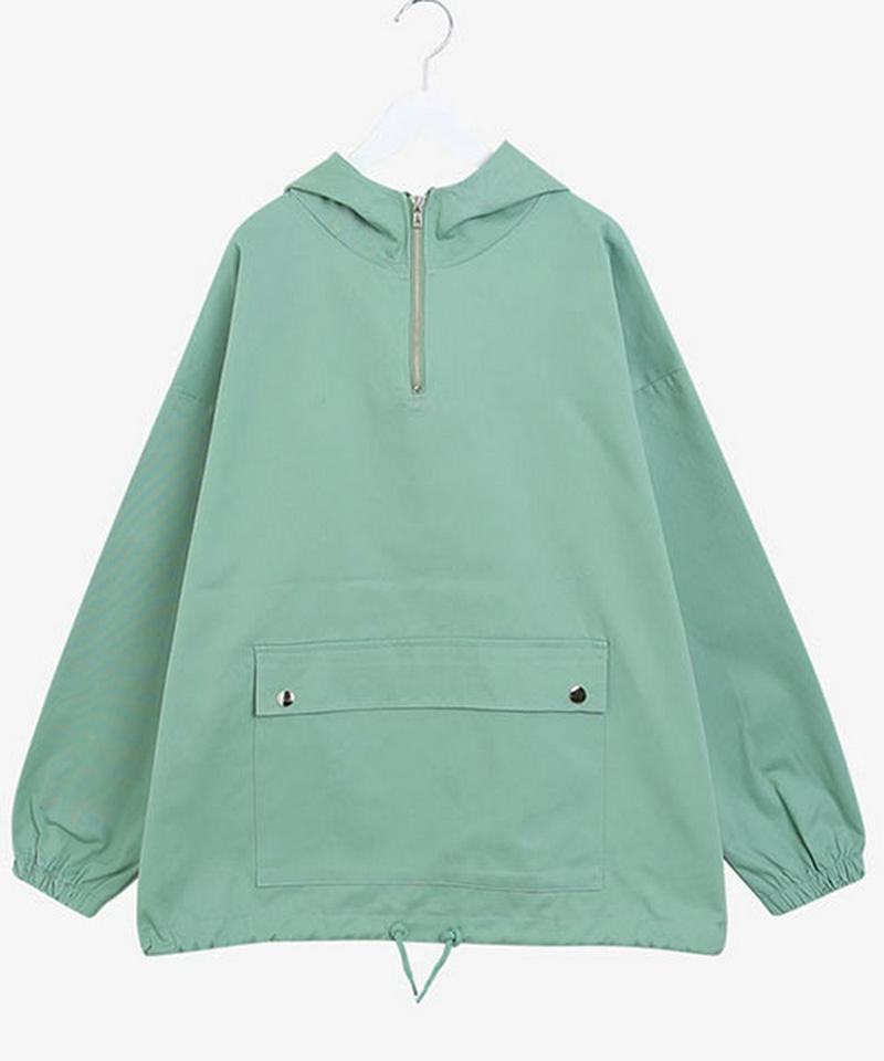 SONYUNARA(ソニョナラ)ソウルストリートアノラック【2/12up_wo】韓国 韓国ファッション 春 秋 アノラック Tシャツ 長袖 カジュアル ストリート オーバーサイズ ストリング ポケット カジュアルレディース ファッション【あす楽】※メール便不可