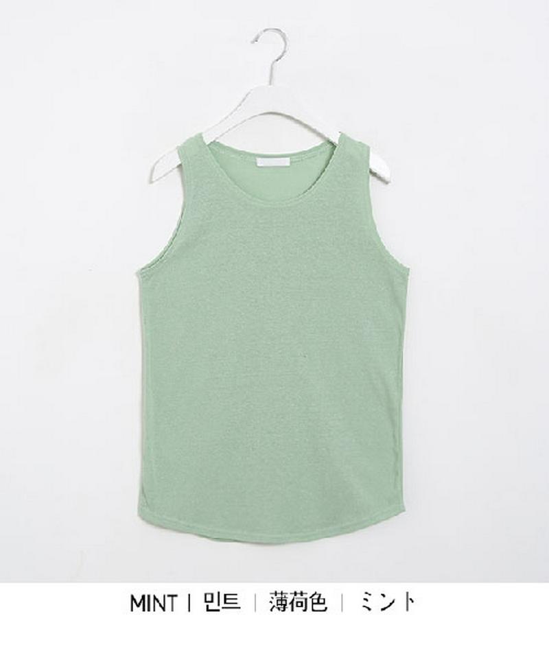 SONYUNARA(ソニョナラ)ひよこリネンノースリーブTシャツ【メール便】韓国 韓国ファッション 夏 夏休み バカンス カジュアル ノースリーブ ノンスリーブ ベーシック 【即納】 ★