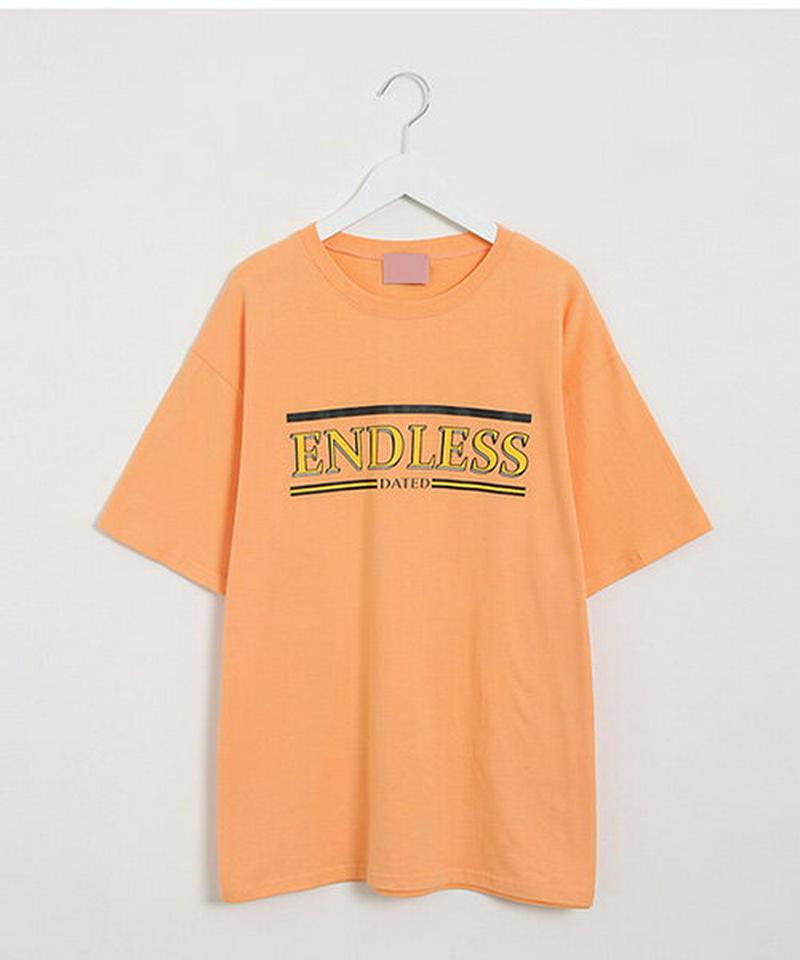 SONYUNARA(ソニョナラ)ENDLESS半袖Tシャツ 【メール便】韓国 韓国ファッション ロゴT オーバーサイズ Tシャツ ロゴ プリント トップス 夏 カジュアル 半袖Tシャツ オーバーフィットTシャツ 韓国Tシャツ レディース ファッション【即納】 ★