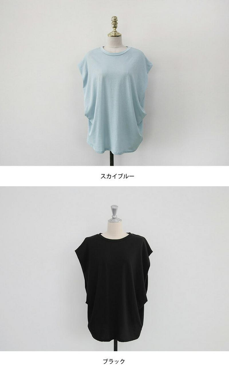 【NANING9国内1位】NANING9(ナンニング)フレンチ袖ゆるtシャツ【7/29up_go】【メール便】韓国 韓国ファッション フレンチスリーブ tシャツ 袖コンシャス トップス 夏 無地T 着回しトップス オーバーフィットtシャツ レディース ファッション ★
