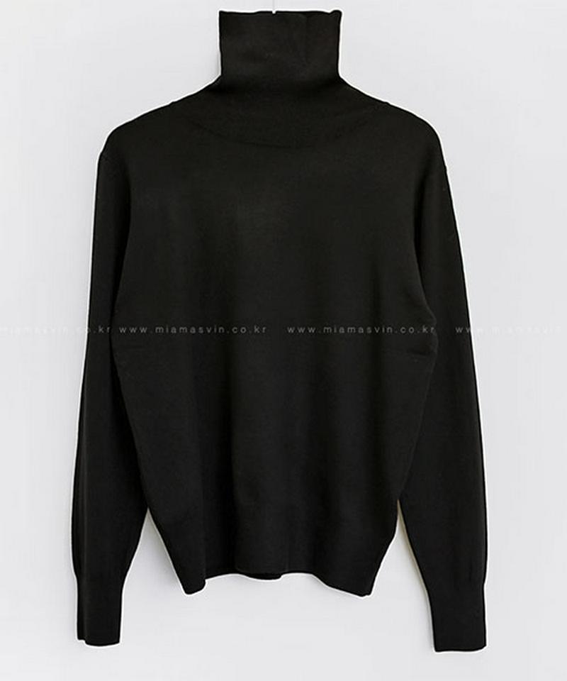 Miamasvin(ミアマスビン)タートルネックニットT【10/30up_wo】【メール便】韓国 韓国ファッション　トップス ニット tシャツ 長袖 カットソー ニットソー ニットt タートルネック レイヤード レディース ファッション【5】