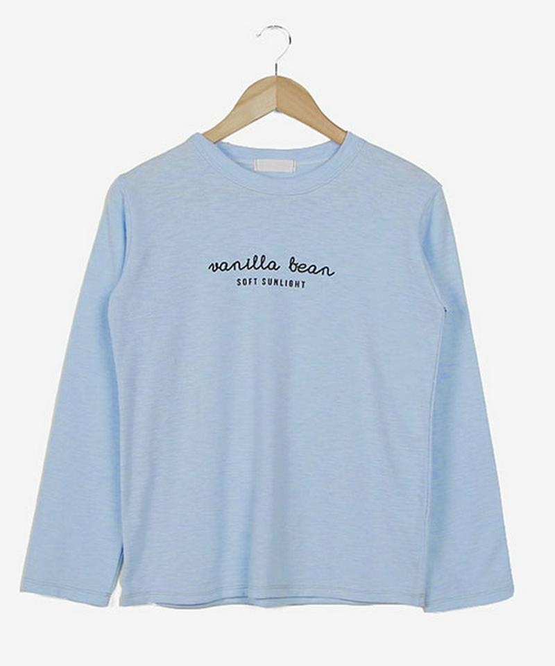【SALE】MERONGSHOP(メロンショップ)ロゴtスラブtシャツ【1/31up_wo】【メール便】韓国 韓国ファッション　トップス　tシャツ　カットソー　スラブ　ロンt　長袖　ロゴt　ロゴtt　【即納】★