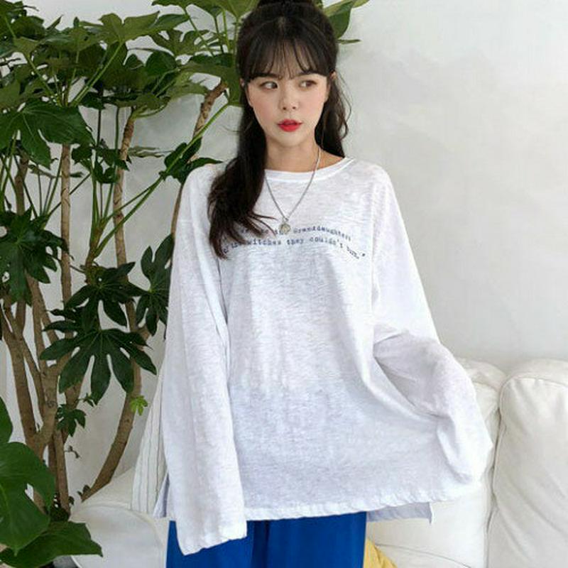MERONGSHOP(メロンショップ)バーニングスラブボックスTシャツ【メール便】韓国 韓国ファッション トップス Tシャツ カットソー ロンT スラブ ボックスTシャツ 大きいサイズ オーバーサイズ 夏 ビーチ 【即納】 ★