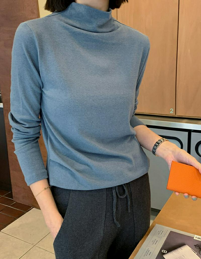 MAYBLUE(メイブルー)ボトルネックタックプルオーバー【11/9up_PSH】カットソー　トップス　ハイネック　長袖【5】