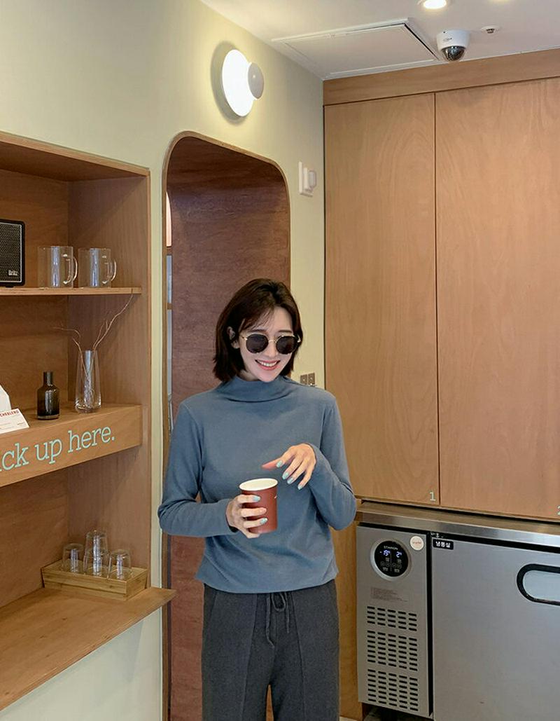 MAYBLUE(メイブルー)ボトルネックタックプルオーバー【11/9up_PSH】カットソー　トップス　ハイネック　長袖【5】