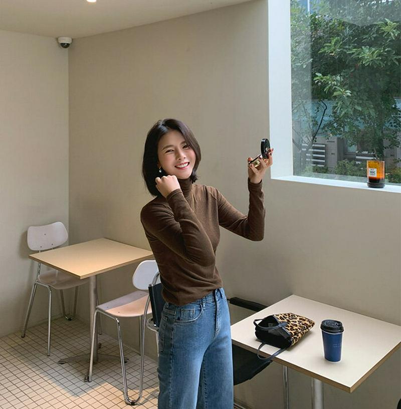 MAYBLUE(メイブルー)スタンダードタートルネックTシャツ【10/30up_go】ハイネック　ベーシック　トップス　シンプル【5】