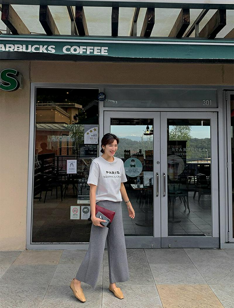 MAYBLUE(メイブルー)レタード入りハーフ袖Tシャツ Tシャツ　半袖　メッセージ　英字ロゴ　レタリングT【10/28up_chj】【5】