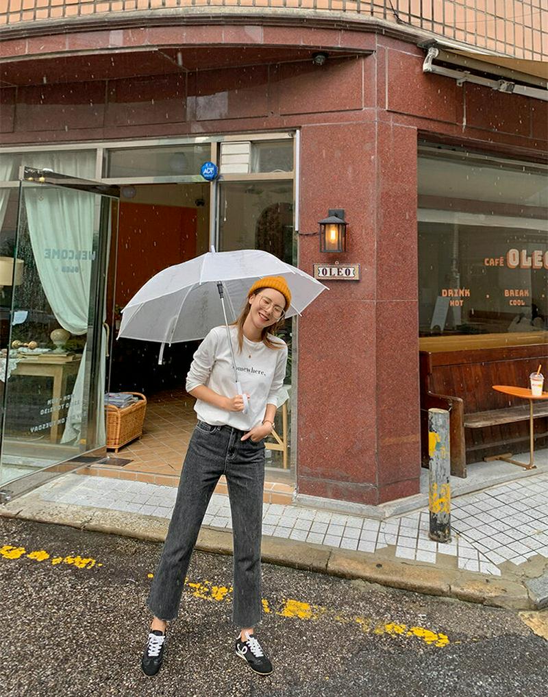 MAYBLUE(メイブルー)レタード入りコットンTシャツレタリング　トップス　長袖　カットソー　トップス【9/16up_chj】【5】