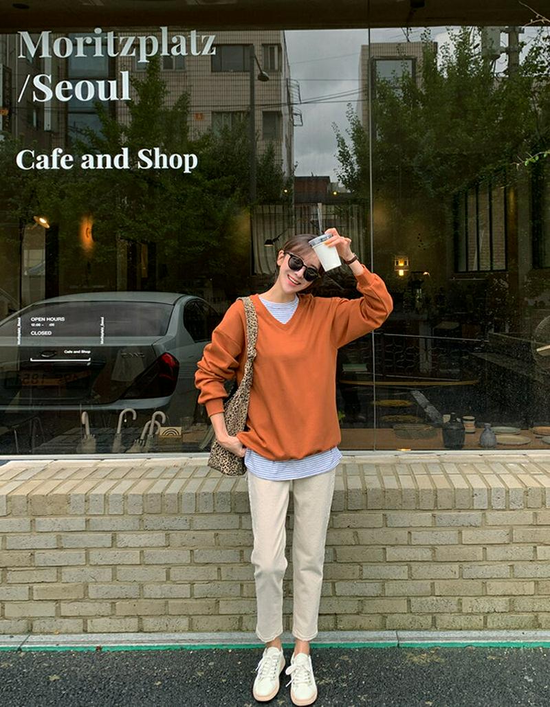 MAYBLUE(メイブルー)ボーダースリット入りTシャツ【10/5up_PSH】カットソー　長袖　シンプル　カットソー　クルーネック　ボーダー　サイドスリット　シンプル【10/5up_PSH】【5】